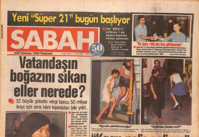 Sabah Gazetesi 29 Temmuz 1985 - Ruck Hudson , Paristeki Pastör Enstitüsünde Koma Halinde Yatıyor GZ127585 - 1