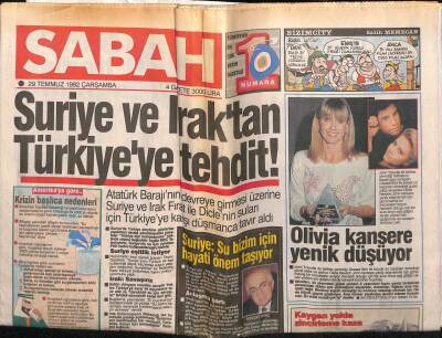 Sabah Gazetesi 29 Temmuz 1992 - Doğum Günü Hediyesi GZ55897 - 1