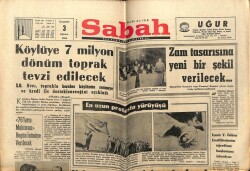 Sabah Gazetesi 3 Ağustos 1966 - Kıbrıs İçin Hükümete Harp Yetkisi Verilmesi İstenecek GZ63982 - 1