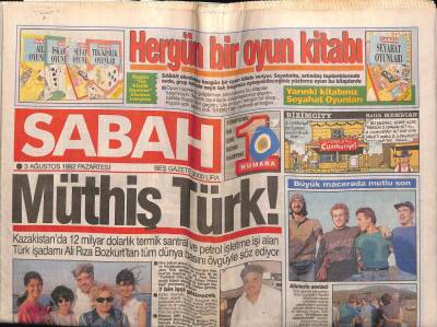 Sabah Gazetesi 3 Ağustos 1992 - İbo Fans Gülhaneyi Dağıttı, Gecenin Yıldızı Emel Sayın GZ55882 - 1
