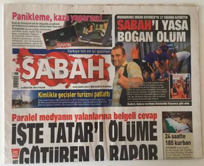 Sabah Gazetesi 3 Ağustos 2014 - Paralel Medyanın Yalanlarına Belgeli Cevap GZ22948 - 1