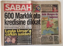 Sabah Gazetesi 3 Aralık 1991 - Yeni Bakanlar Kurulu Çankayada,Ukrayna Bağımsızlığını Kazandı GZ11650 - 1