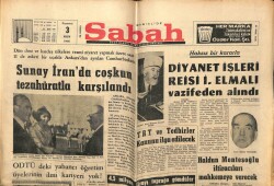 Sabah Gazetesi 3 Ekim 1966 - Diyanet İşleri Reisi İ. Elmalı Vazifeden Alındı GZ64233 - 2