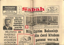Sabah Gazetesi 3 Eylül 1972 - Milli Eğitim Bakanlığı Din Dersi Kitabını Parasız Verecek GZ64100 - 1