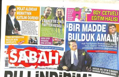 Sabah Gazetesi 3 Kasım 2012 - Erdoğan Dalga Geçenleri Dalga Çarpıyor GZ107312 - 1