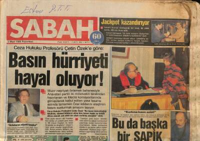 Sabah Gazetesi 3 Mart 1986 - Ceza Hukuku Profesörü Çetin Özeke Göre Basın Hürriyeti Hayal Oluyor ! GZ93530 - 1
