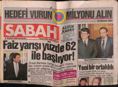 Sabah Gazetesi 3 Şubat 1988 - Doğum Günü Hediyesi GZ55923 - 1