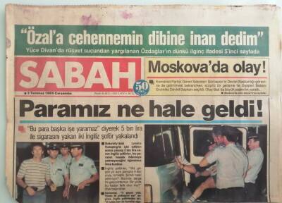 Sabah Gazetesi 3 Temmuz 1985 Rahşan Hanım Gürkana Not Defteri Açtı - Özal Çine Reçete Hazırladı - GZ44193 - 2