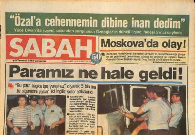 Sabah Gazetesi 3 Temmuz 1985 - Sabancı Annemi Sırtımda Bile Zevkle Taşırım dedi GZ126677 - 1
