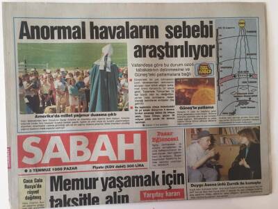 Sabah Gazetesi 3 Temmuz 1988 - Memur Yaşamak İçin Taksitle Alıp Peşin Satıyor GZ20979 - 1