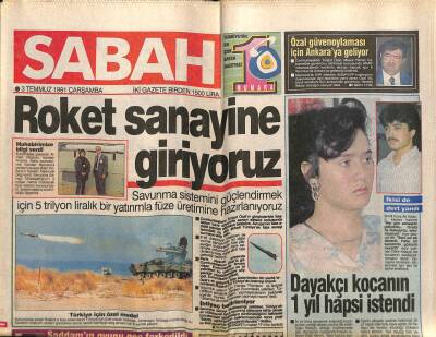 Sabah Gazetesi 3 Temmuz 1991 - Ankarada Bush İçin Olağanüstü Güvenlik Önlemleri GZ83185 - 1