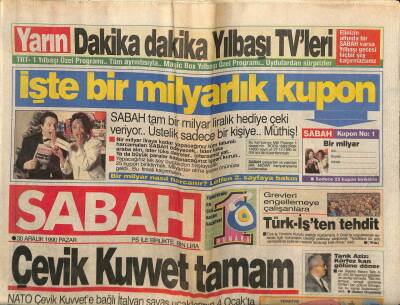 Sabah Gazetesi 30 Aralık 1990 - İşte Saddamın Hayali Krallığı ! GZ81483 - 1