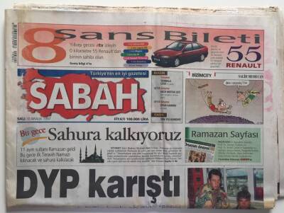 Sabah Gazetesi 30 Aralık 1997 ( Pazar Ekstra Eki İle ) -DYP Karştı GZ6480 - 2