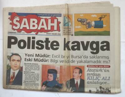 Sabah Gazetesi 30 Ekim 1999 - Poliste Kavga GZ8099 - 1