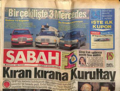 Sabah Gazetesi 30 Eylül 1990 - Karaciğer Nakli Yapılan Sadri Alışık Geceyi Rahat Geçirdi GZ76617 - 1