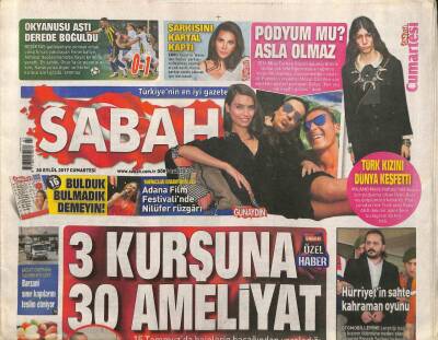 Sabah Gazetesi 30 Eylül 2017 - Arakanlıları Taşıyan Tekne Battı 63 Ölü GZ84590 - 1