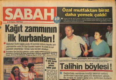 Sabah Gazetesi 30 Haziran 1985 - Bülent Ersoyun 10 Milyonu Boşa Gitti - Bülent Ecevit , Fin Televizyonunda Türkçe Şiir Okudu GZ126154 - 1