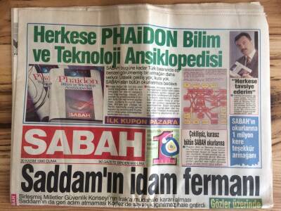 Sabah Gazetesi 30 Kasım 1990 - Sultanahmet Camiinin Minaresine Yıldırım Düştü GZ72902 - 1