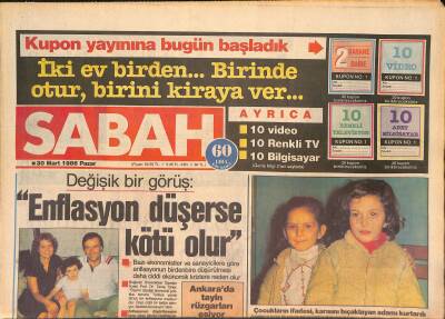 Sabah Gazetesi 30 Mart 1986 - Banu Alkan Her Kadının Yanındaki Erkeğe Göz Diker GZ126939 - 1