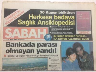 Sabah Gazetesi 30 Mayıs 1985 - Sabancı İlk Defa Hayat Pahallı Değil Diyen Biriyle Karşılaştı GZ47826 - 1