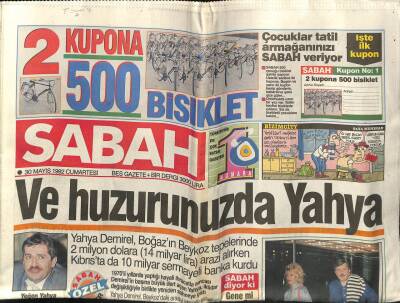 Sabah Gazetesi 30 Mayıs 1992 - Doğum Günü Hediyesi GZ56617 - 1