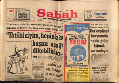 Sabah Gazetesi 30 Nisan 1969 - Kızıl Bayrak Pragda Yırtıldı GZ80692 - 1