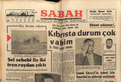 Sabah Gazetesi 30 Ocak 1966 - Kıbrısta Durum Çok Vahim GZ64067 - 2