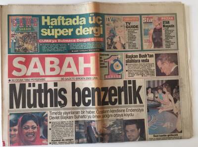 Sabah Gazetesi 30 Ocak 1992 - Bushtan Sürpriz Bundan Böyle Nükleer Silah Üretmeyeceğiz GZ11667 - 1