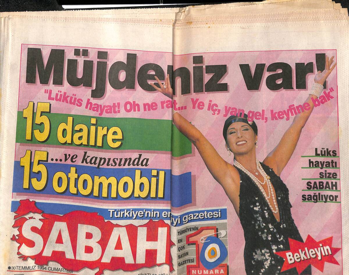 Sabah Gazetesi 30 Temmuz 1994 - Koç'lardan 750 Bin Fidan - Sabancı Kahvesini Sambacılar Tanıttı GZ152928 - 1