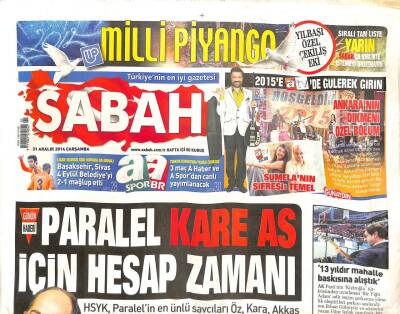 Sabah Gazetesi 31 Aralık 2014 - TÜSİAD Başkanında Stockholm Sendromu GZ98400 - 1