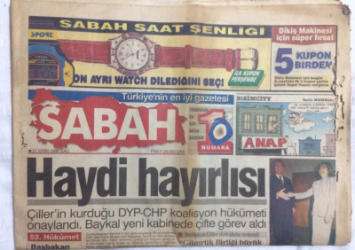 Sabah Gazetesi 31 Ekim 1995 - Haydi Hayırlısı Çillerin Kurduğu Hükümet Onaylandı - GZ21272 - 1