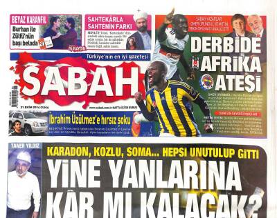 Sabah Gazetesi 31 Ekim 2014 - Ladini Öldüren Asker Ortaya Çıkıyor - Hrant Dink Davası Sil Baştan Görülecek GZ98378 - 1