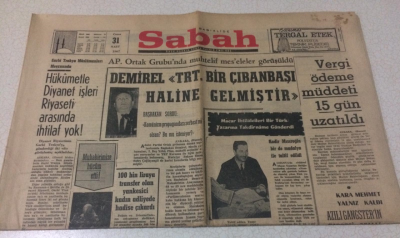 Sabah Gazetesi 31 Mart 1967 - DemirelTRT Bir Çıbanbaşı Haline Gelmiştir - GZ15523 - 1