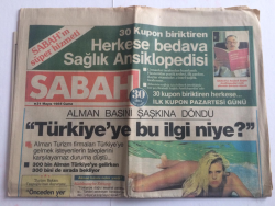 Sabah Gazetesi 31 Mayıs 1985 - Alman Basını Şaşkına Döndü - GZ15072 - 2