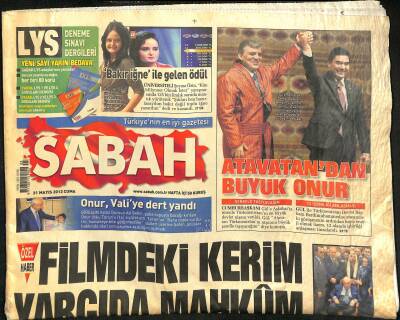 Sabah Gazetesi 31 Mayıs 2013 - THY Kendi Kokusunu Üretti TK 1933 - Obamanın Gömlek Yakasındaki Rujun Sırrı GZ124710 - 1