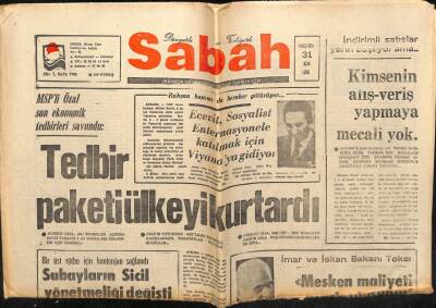 Sabah Gazetesi 31 Ocak 1980 - Rusyayı Kınayan Karar Tasarısı Kabul Edildi GZ64060 - 2