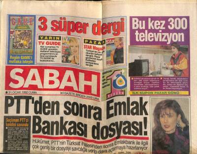 Sabah Gazetesi 31 Ocak 1992 - Manken Filiz Terkedilince Ölmek İstedi GZ76642 - 1