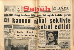 Sabah Gazetesi 4 Ağustos 1966 - Memura Yüzde 15 Avans Verilecek GZ64171 - 2