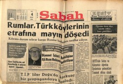 Sabah Gazetesi 4 Ekim 1966 - Rumlar Türk Köylerinin Etrafına Mayın Döşedi GZ64235 - 2