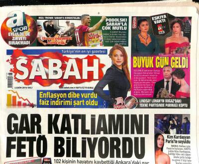 Sabah Gazetesi 4 Ekim 2016 - Kim Kardaşyan Pariste Soyuldu GZ84442 - 1