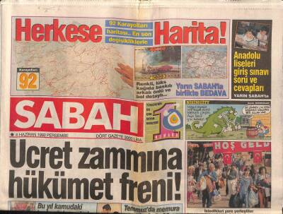 Sabah Gazetesi 4 Haziran 1992 - Bakan Topçu İçin ANAP Gensoru Verdi GZ83383 - 1