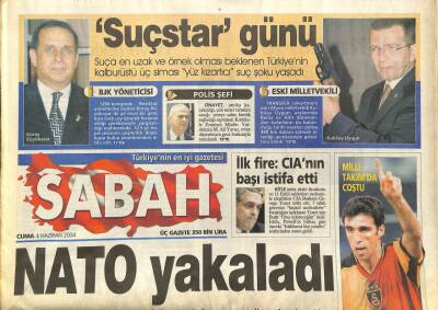 Sabah Gazetesi 4 Haziran 2004 - Nato Yakaladı, Hakan Şükür Milli Takımda Coştu GZ97253 - 1