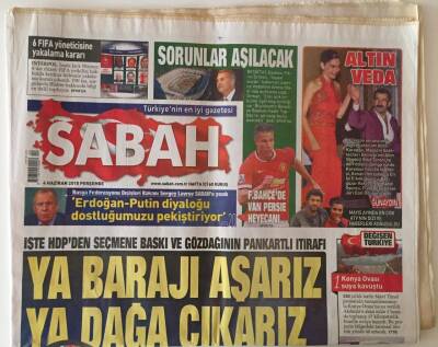 Sabah Gazetesi 4 Haziran 2015 - F.Bahçede Van Persıe Heyecanı GZ22935 - 1
