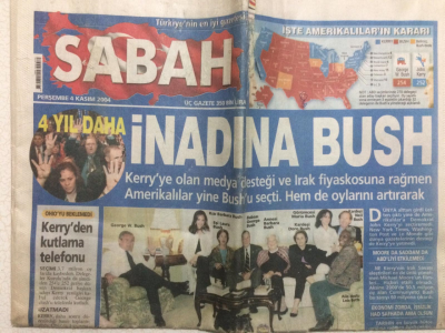 Sabah Gazetesi 4 Kasım 2004 - Abd Filozofa Değil Generale Oy Verdi GZ27600 - 1