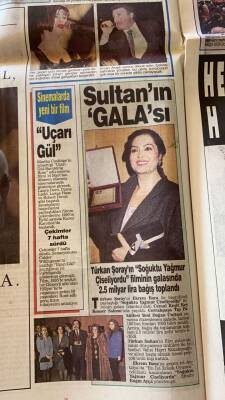 Sabah Gazetesi 4 Mart 1992 - Türkan Şorayın Soğuktu Yağmur Çiseliyordu Filminin Galasında 2.5 Milyar Lira Bağış Toplandı GZ83371 - 2