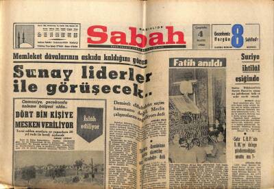 Sabah Gazetesi 4 Mayıs 1966 - Suriye İhtilal Eşiğinde GZ63961 - 2