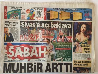 Sabah Gazetesi 4 Mayıs 2009 - Anayasa Taslağı Bugün MYKda , Deniz Sekiyi Ceza evinde Görmesine İzin Verilmeyen Hüsnü Şenlendirici İsyanı GZ20736 - 1