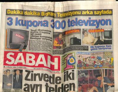 Sabah Gazetesi 4 Nisan 1992 - Doğum Günü Hediyesi GZ56633 - 1
