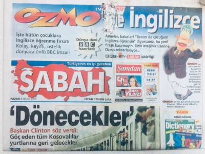 Sabah Gazetesi 4 Nisan 1999 - Sanat Dünyasının Efsanevi Ortaklığı 37 Yıl Sonra Bitti GZ43250 - 1