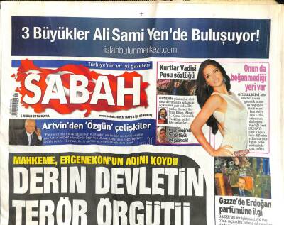 Sabah Gazetesi 4 Nisan 2014 - Bill Gates Sanal Olarak Türkiyede - Topbaş , Sarıgüle 686 Bin Oy Fark Attı GZ98949 - 1